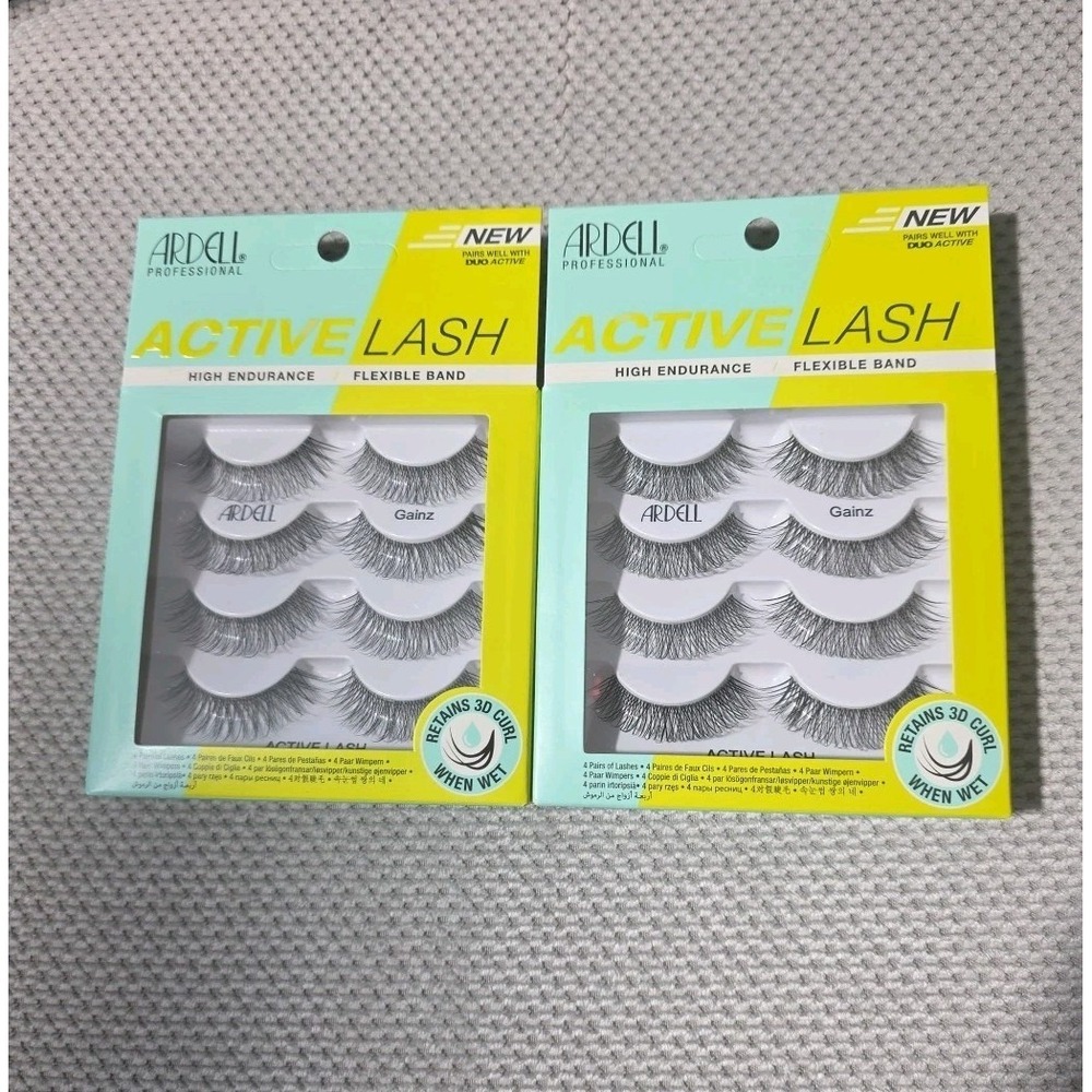 Ardell Womens OS Black False Eyelashes Active Lash Gainz 8 Pairs High Endurance